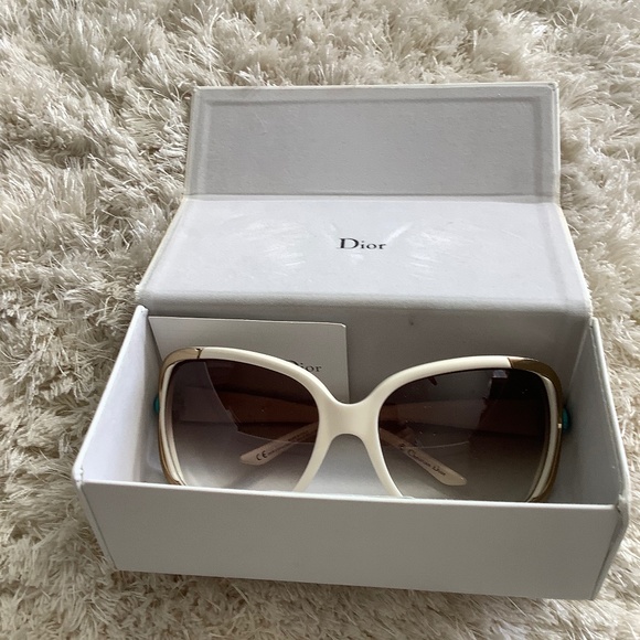 Christian Dior Copacabana Sunglasses w/ Metallic Gold and Turquoise Stone main image 5
